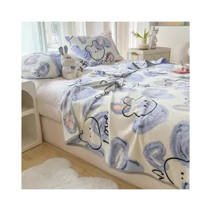 custom flannel sublimation Falai Coral Velvet air conditioning blanket print throw blanket