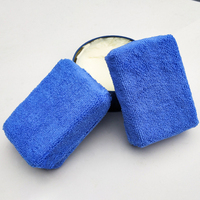 Éponge de polissage de nettoyage de beauté pour voiture tampon en mousse à récurer bloc applicateur de cire carré microfibre entretien de voiture de haute qualité propre