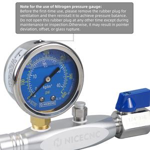 Kit de herramientas de llenado de choque de nitrógeno NICECNC con regulador de nitrógeno de <span class=keywords><strong>600</strong></span> PSI BS No 3 5/8 "BSP RH INT para Yamaha KTM <span class=keywords><strong>Honda</strong></span> ATV UTV - Product Image 4