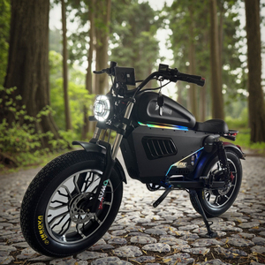 Bicicleta eléctrica de doble velocidad de 3000W con batería integrada, marco de aleación de aluminio de largo alcance, engranaje de cadena única para ciclismo de tierra para 2 adultos - Product Image 1