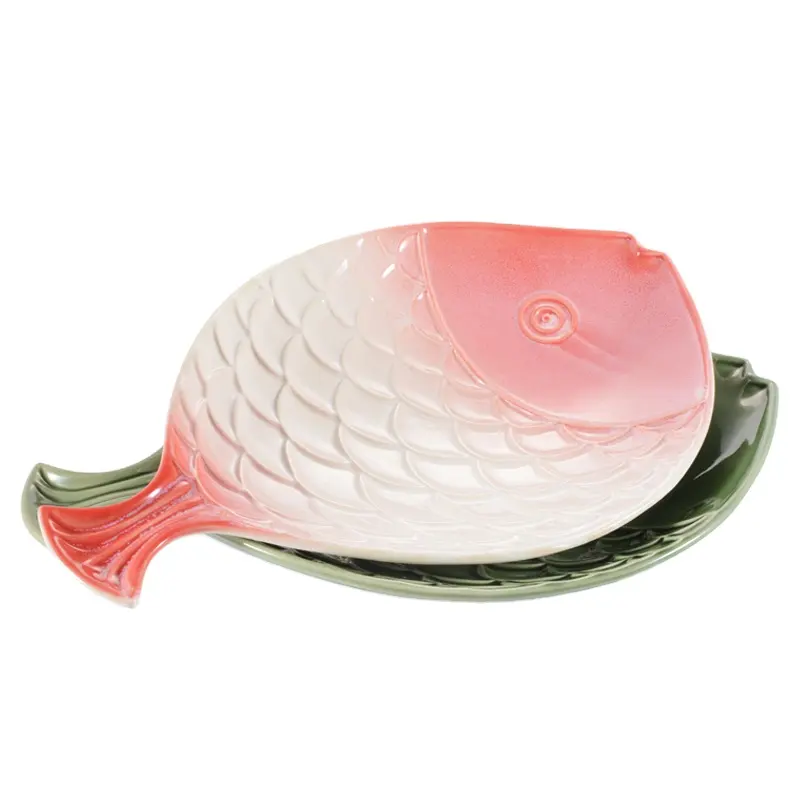 Large Serving Platters - Fish Shape Serving Plates, Colorful Dinner Plates Serving Dishes for restaurant/home
