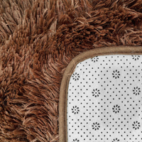 Tapis rectangulaire grand format en peluche solide motif étoile de mer pour usage domestique, blanc, en polyester, avec envers antidérapant en PVC, fabrication moderne à la machine