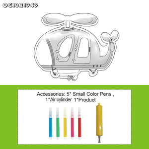 Tay trang trí sơn tự làm phim hoạt hình máy bay bóng Mô hình màu mầm non Đồ chơi giáo dục Kit cho trẻ em với bút đầy màu sắc - Product Image 5