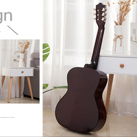 39 Classical Bass Guitar Set for Adult Students Nylon Stringed Acoustic Basswood Body 4-String
