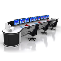 Centre de commande à LED moderne personnalisé Arc Console modulaire extensible Salle de commande Poste de travail