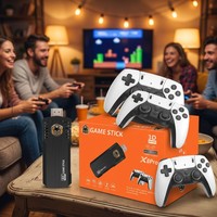 Console de jeu rétro 4K Game Stick X8 Pro 64 Go filaire et sans fil pour TV avec deux manettes et extension de carte TF jusqu'à 64 Go