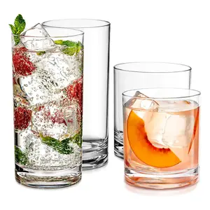 Acryl Drinkglazen Longdrinkglas Bril Sap Bril Zware Voet Glazen Bekers Voor Water Sap Bier Wijn