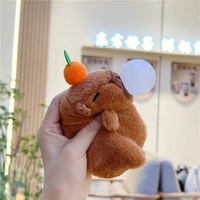 Vente en gros Capybara en peluche de coton PP personnalisé créatif Jouet en peluche crachant des bulles Pendentif Porte-clés Décoration Jouets