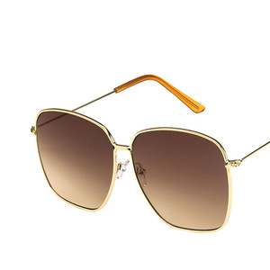 Nouveautés 2020, lunettes de soleil carrées surdimensionnées rétro pour femmes, monture en métal personnalisée avec logo, verres dégradés, UV400 - Product Image 6