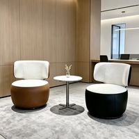 Fauteuil de réception de luxe moderne en cuir, design élégant, confortable, pour bureaux, salles d'attente et espaces de loisirs