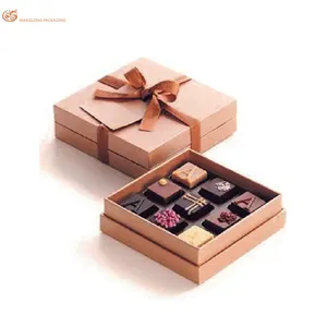 Sang Trọng Màu Hồng Ribbon Xi Lanh Sô Cô La Hộp Giấy Cứng Nhắc Macaron Kẹo Nắp Cơ Sở Ống Bao Bì Logo Thực Phẩm Bánh Hộp