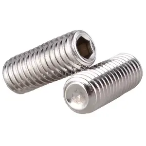 GR2 Titanium Hex Socket Set bolts Flat Point Grub Screws DIN913 M2 M2.5 M3 M4 M5 M6 M8 M10 M12