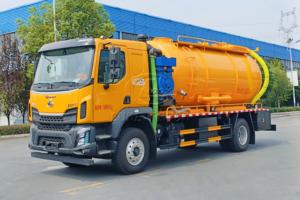 รถบรรทุกดูดขยะ 6 ล้อ DONGFENG M3 15 ลูกบาศก์เมตร เครื่องยนต์ Cummins 290 แรงม้า  แบบดูดและฉีดน้ำ  สำหรับงานสุขาภิบาล - Product Image 4