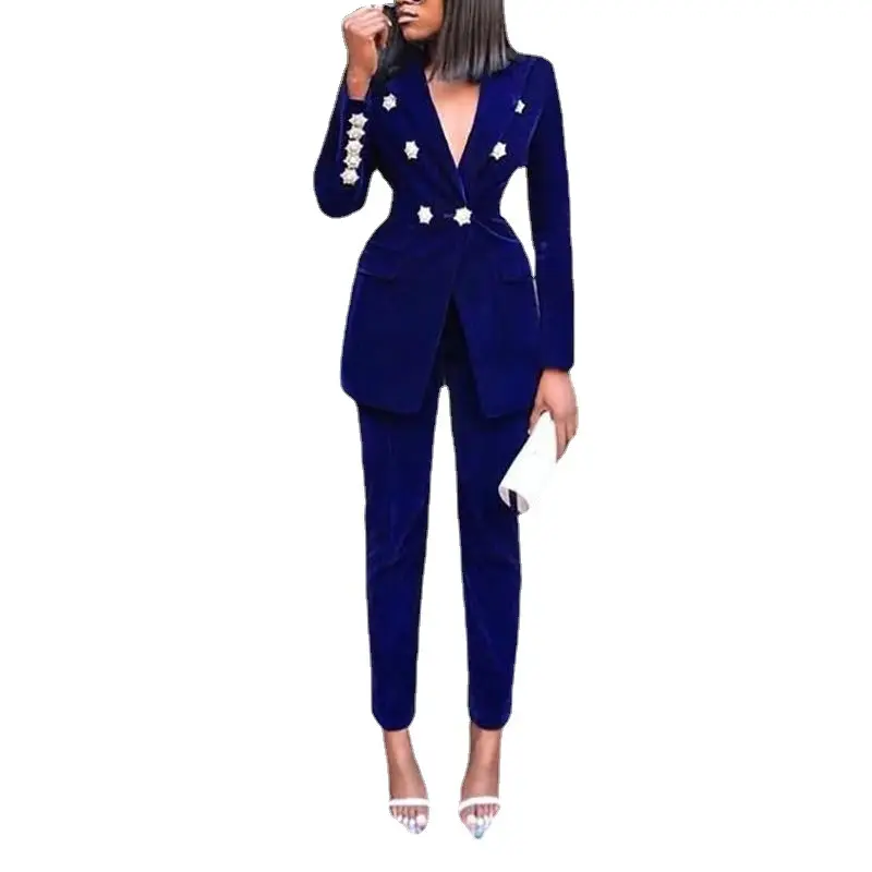 popular ceo suite high quality modern fashion two piece business suit office suits set for women made in China