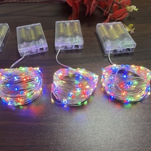 1m 2M 3m Cổ Tích chuỗi đèn <span class=keywords><strong>flash</strong></span> mini LED Đồng ánh sáng đầy sao cho đám cưới giáng sinh bao bì trang trí pin Powered - Product Image 5