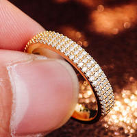 Bague de mariage éternelle en diamant cultivé certifié IGI, or jaune 18 carats, coupe excellente, clarté VS1, sur mesure pour femme