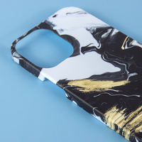 Coque de téléphone personnalisée en marbre aquarelle pour 14 Pro Max/Oppo - Étanche et antichoc