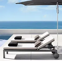 AEGEAN-Chaise longue pour extérieur, mobilier en aluminium, patio, jardin, hôtel, plage, piscine, chaises longues à roulettes, fabrication artisanale