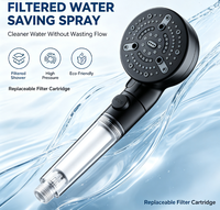 Pommeau de Douche Portable Multifonction en Plastique ABS avec Filtre en Coton PP, Économiseur d'Eau avec Bouton d'Arrêt pour Maison et Hôtel, Accepte OEM ODM