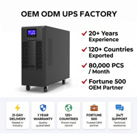 Onduleur double conversion OEM/ODM en ligne 10 kVA, sortie 208-240 V monophasée, batterie intégrée, écran LCD pour applications industrielles/centres de données