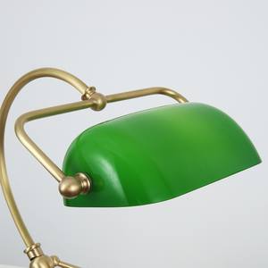 Lampe de bureau de banquier rétro en cuivre, style européen moderne, avec verre vert et métal laiton, pour chevet décoratif - Product Image 2