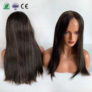 Fasimei STOCK Peluca de cabello europeo con parte superior de encaje 20 pulgadas Onda natural Encaje suizo Kosher Cabello brasileño <span class=keywords><strong>Comunidad</strong></span> judía - Product Image 1