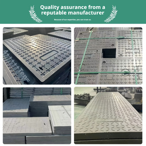Polymer composite resin <b>square</b> manhole cover, power trench cover, sewer power distribution room manhole cover - Product Image 6