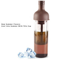 Offre Spéciale bouteille de café en verre Borosilicate infuseur de fruits 900ml cafetière à froid bouteille de café à thé filtrant