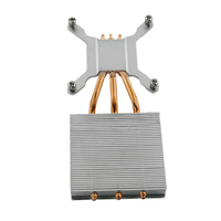 Radiateur tout-en-un à faible bruit avec 3 caloducs en cuivre et plaque à ailettes droites pour processeur d'ordinateur portable