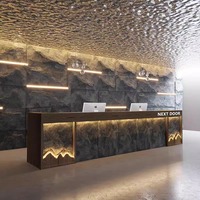 Nouvelle réception intégrée de style chinois rétro pour restaurant salon de beauté cueillette d'oreille pied bain bar comptoir affichage
