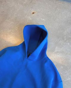 Yingling 500GSM 600GSM Hombres de gran tamaño Grueso Peso pesado Algodón Recortado Boxy Sudadera con capucha en blanco - Product Image 4