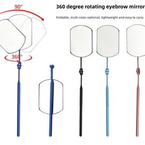 Miroir de maquillage professionnel Pinky leem, accessoires pour extensions de cils, miroir rectangulaire en acier inoxydable avec logo - Product Image 6