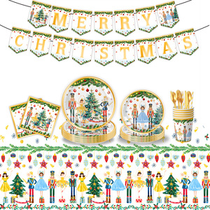 Juego de Vajilla Navideña DAMAI con Diseño Nuevo, Tema de Cascanueces y Hada de Ciruela, Platos, Vasos y Servilletas Desechables de Papel - Product Image 2