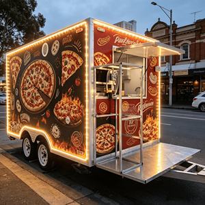 <b>Bbq</b> Trucks Trailer Full Equipment Truck Mobile Food Shop Outdoor Coffee Cart - Product Image 3