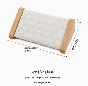 Plateaux à bijoux empilables de protection de l'environnement présentoir à bijoux en microfibre de bois massif - Product Image 4