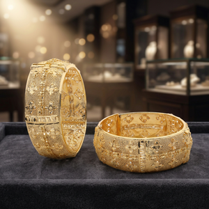 Brazalete chapado en oro teñido, Brazalete de moda, Brazalete chapado en oro teñido de latón, Brazalete chapado en oro indio, Joyería chapada en oro, Oro Joyería - Product Image 5