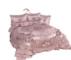 Đẳng Cấp Thế Giới 100% Polyester Jacquard Trải Giường Siêu Mềm Handmade Hoa Bông Vua Kích Thước Khăn Trải Giường Cho Nhà Sử Dụng Cho Trung - Product Image 1