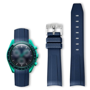 Bracelet de remplacement en caoutchouc courbé pour <span class=keywords><strong>Omega</strong></span> X <span class=keywords><strong>Swatch</strong></span> Speedmaster 20 mm, bracelets de montre en silicone de luxe - Product Image 4