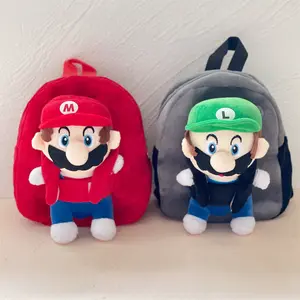 Diskon besar permainan periferal klasik tukang ledeng Super Mario mainan boneka mewah tas sekolah anak-anak hadiah yang bagus untuk anak-anak