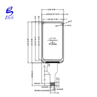 Layar LCD TFT 1,47 inci IC Driver GC9D01 Resolusi 172x320 Antarmuka SPI Sudut Bulat Tipe COG 19,39x36,28x1,51mm