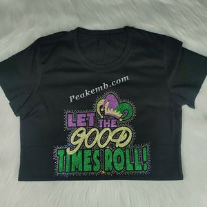 Fer à repasser en gros sur les transferts de strass pailletés de Mardi Gras sur les t-shirts (transferts uniquement) - Product Image 3