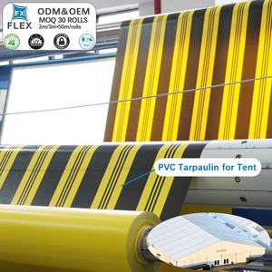 Bâche de <span class=keywords><strong>terrasse</strong></span> FLFX ignifuge, antistatique, en tissu rayé enduit de PVC, imperméable et occultante, sur mesure - Product Image 2