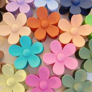 <span class=keywords><strong>PL</strong></span> OEM/ODM sıcak satış şeker renk saç pençe klipsleri basit plastik çiçek saç tokası kadın kızlar parti saç aksesuarları - Product Image 5