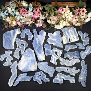 Venta al por mayor de losas de cristal de jade coral azul natural de alta calidad, para regalo y decoración del hogar, regalo para el Día de San Valentín. - Product Image 3