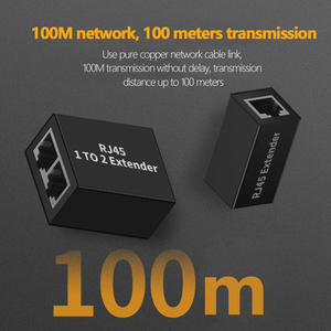 Cổng chuyển đổi ba chiều đầu RJ45 chia hai cáp Ethernet RJ45 cổng Ethernet sang cổng Ethernet RJ45 Đầu Kép - Product Image 3