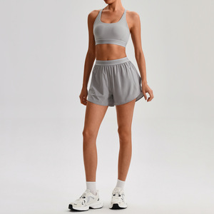 Ensemble <span class=keywords><strong>de</strong></span> yoga et fitness 2 pièces pour <span class=keywords><strong>femme</strong></span> : Soutien-gorge <span class=keywords><strong>de</strong></span> <span class=keywords><strong>sport</strong></span> à bretelles réglables et short <span class=keywords><strong>de</strong></span> course taille haute – <span class=keywords><strong>Tenue</strong></span> d'entraînement et survêtement - Product Image 3