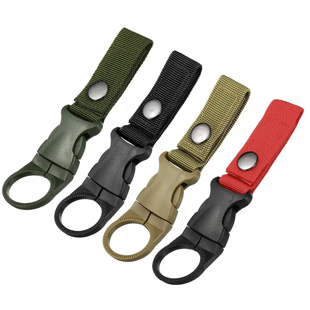 Shero Wholesale Nylon Tactical Gear Clip Band Water Bottle Buckle Hook Holder Outdoor Tactical Gear Webbing Hiking