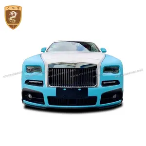 Half Carbon Fiber MSY Style Car Front Rear Bumper Grilles Side Fenders Side Skirts Body Kit For Rolls Royce Wraith