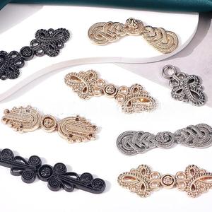 Cao cấp phong cách dân tộc kim loại Pan nút sườn xám mẹ con và tang phù hợp với Hanfu bền cho quần áo Cardigan và đuôi dài - Product Image 1