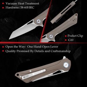 14C28N Lame En Acier G10 Poignée <span class=keywords><strong>Couteau</strong></span> De Poche avec Clip Camping Survie En Plein Air Tactique Couteaux Pliants - Product Image 4